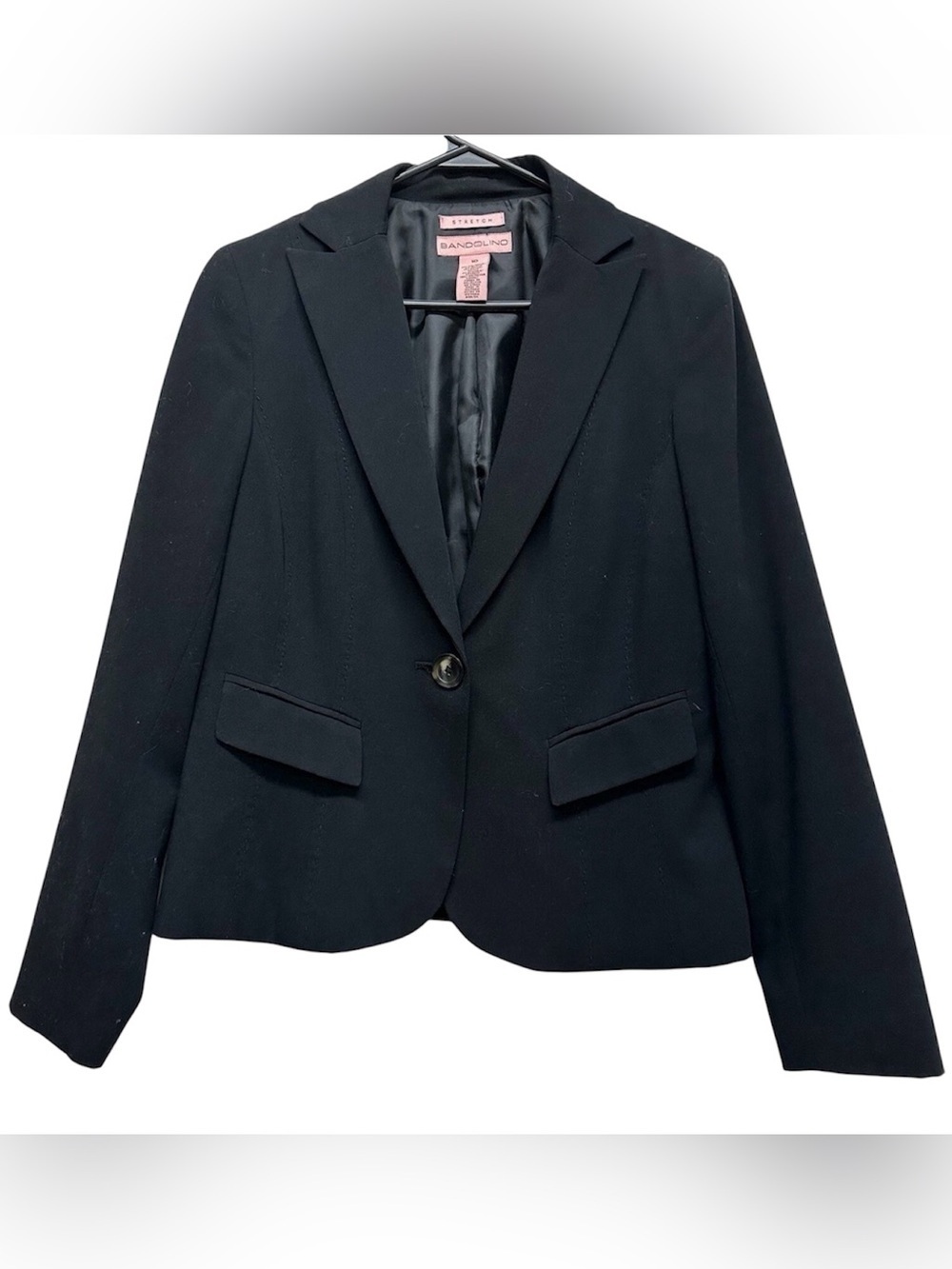 Bandolino Black Blazer Jacket Tailored Fit Notched Lapels Workwear Women’s 10